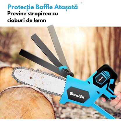 Mini Motosapă Electrică Reîncărcabilă, Două Baterii + Cadouri